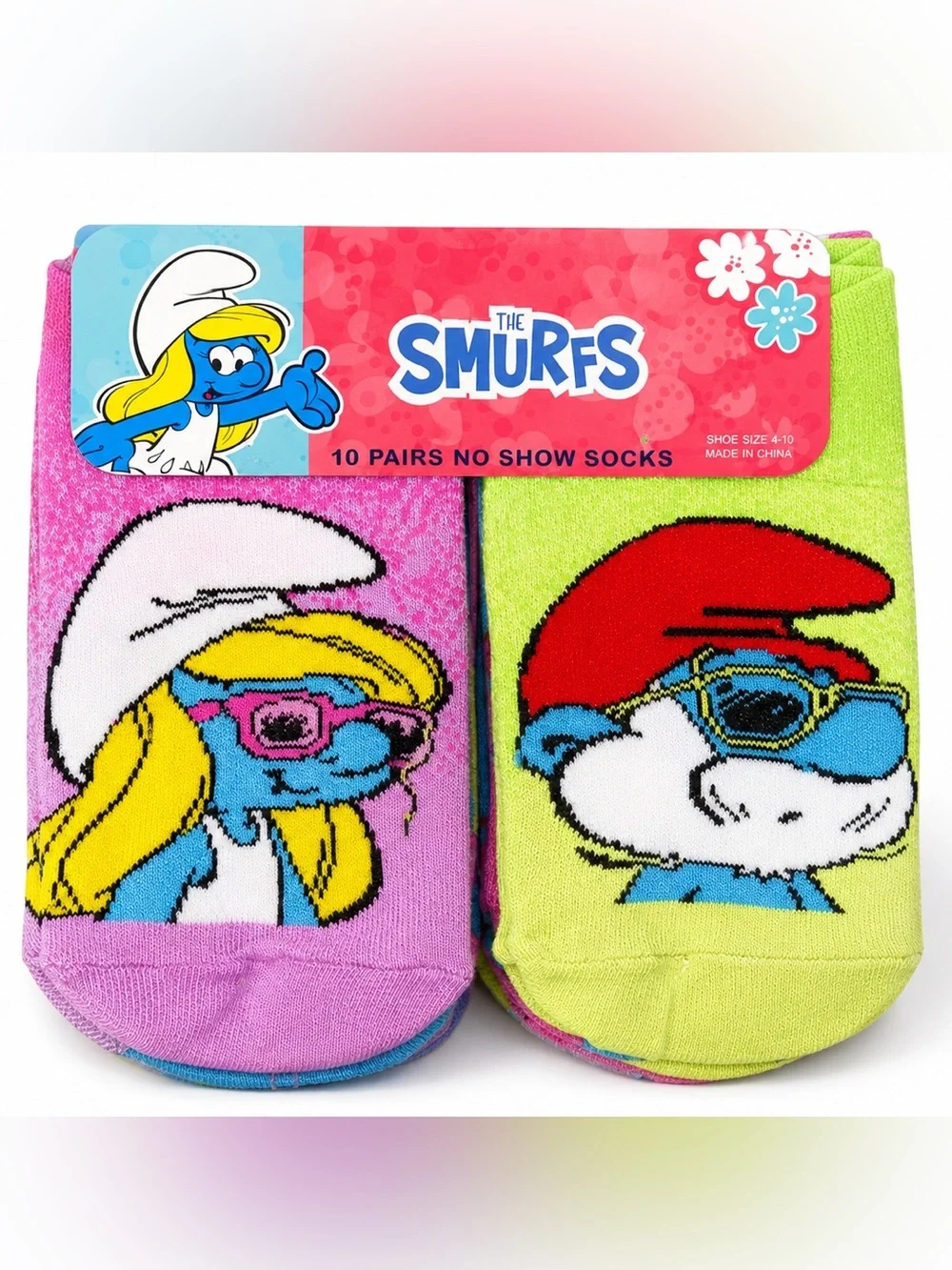 🩵 The Smurfs 10-Pair No Show Socks Set | Shoe Size 4-10 | NWT 💞